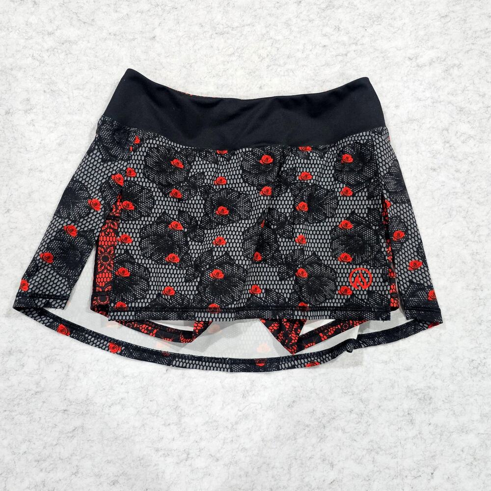 INKnBURN Gothic Lace Running Skort Womens Size 8 Athletic Skirt Shorts Pockets